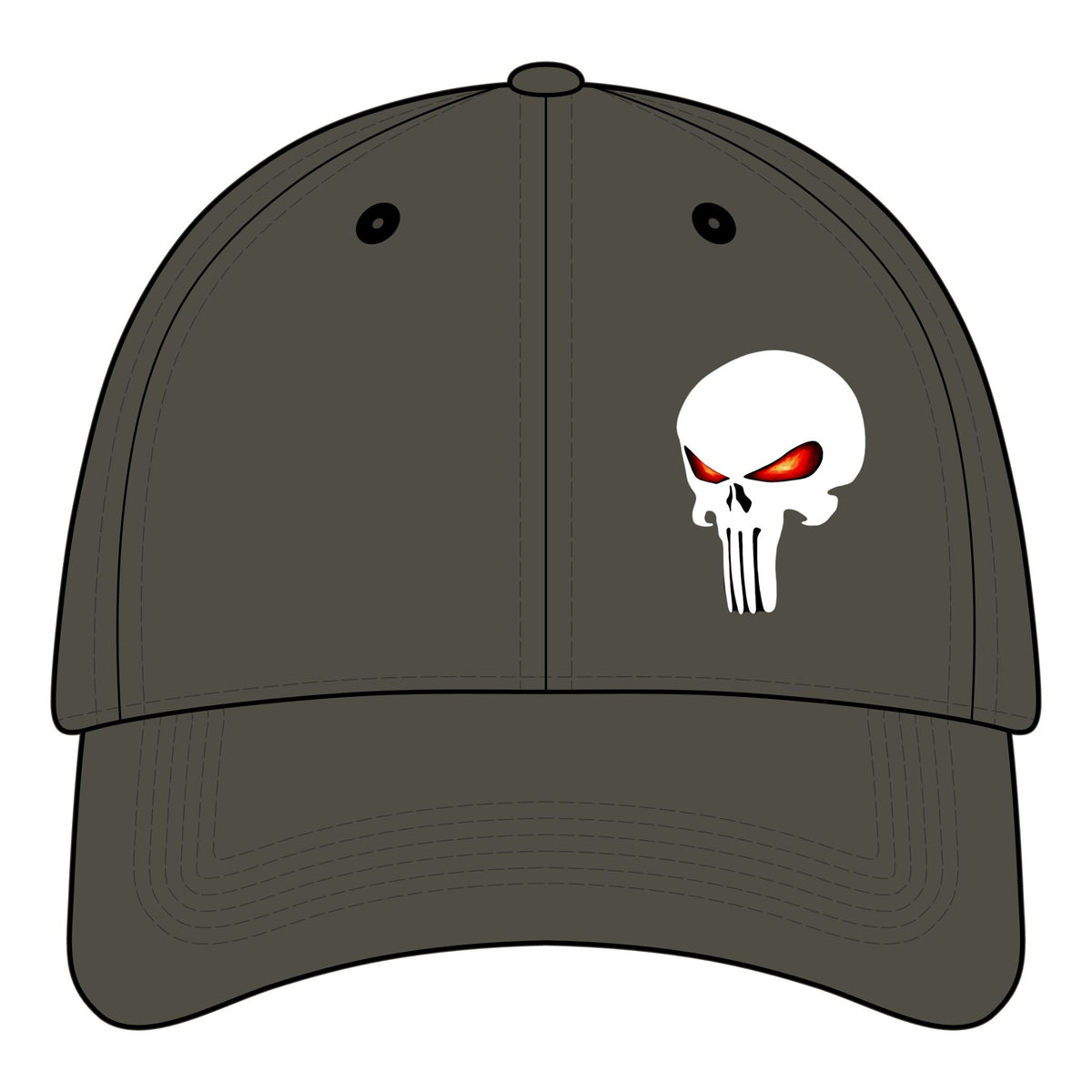 The SCIF Skull "Solid White" Embroidered Strapback