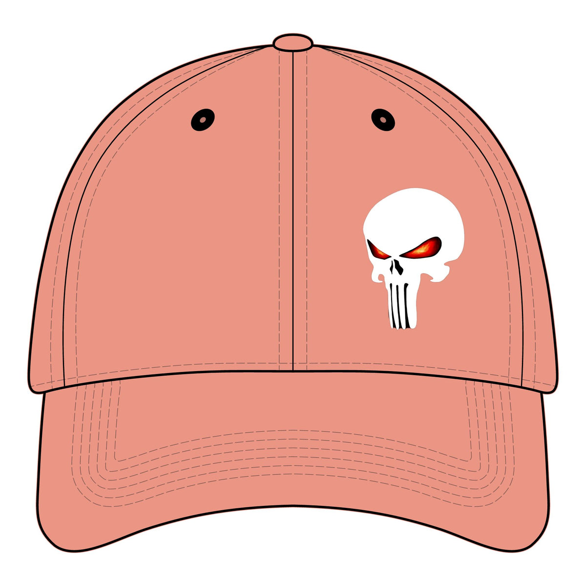The SCIF Skull "Solid White" Embroidered Strapback