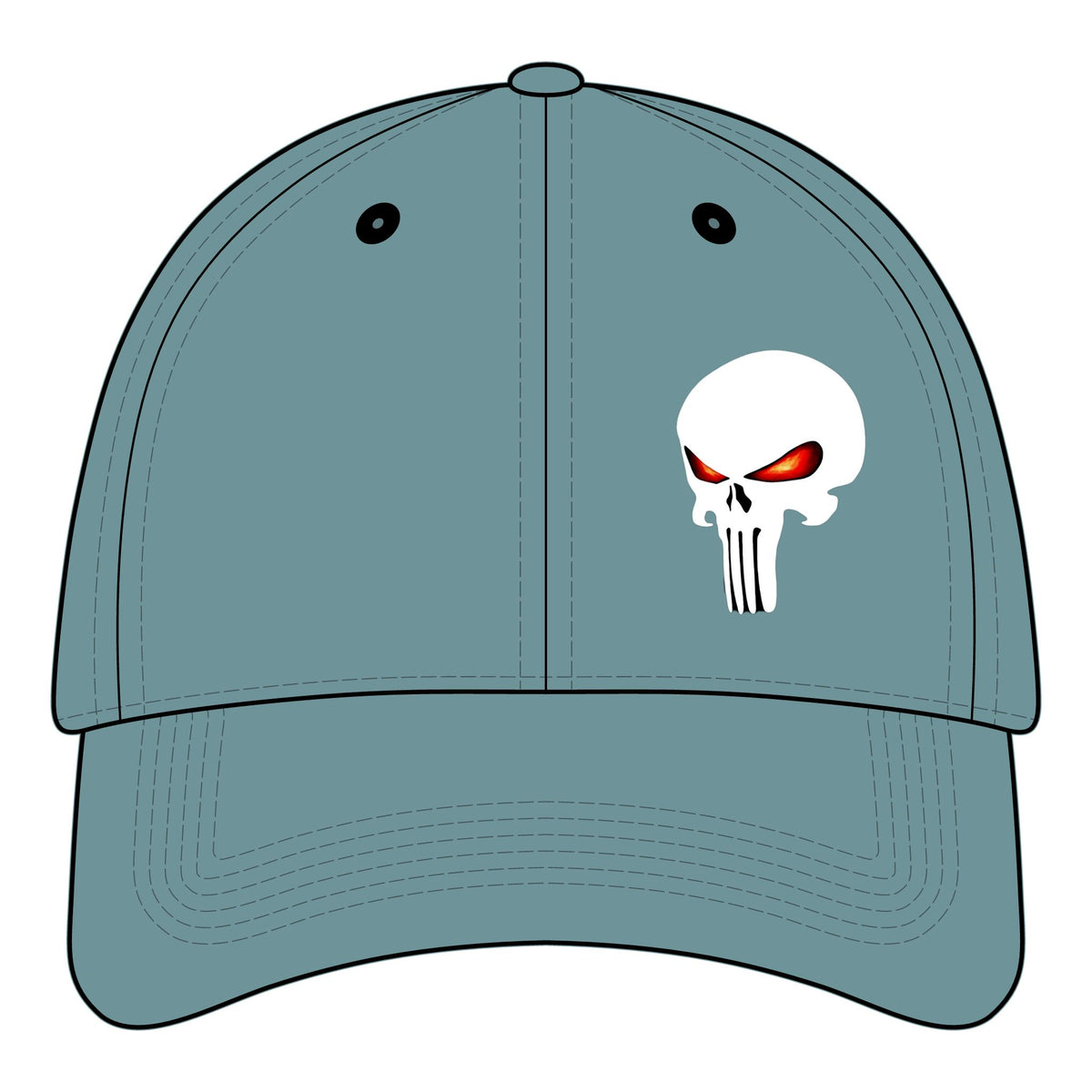 The SCIF Skull "Solid White" Embroidered Strapback
