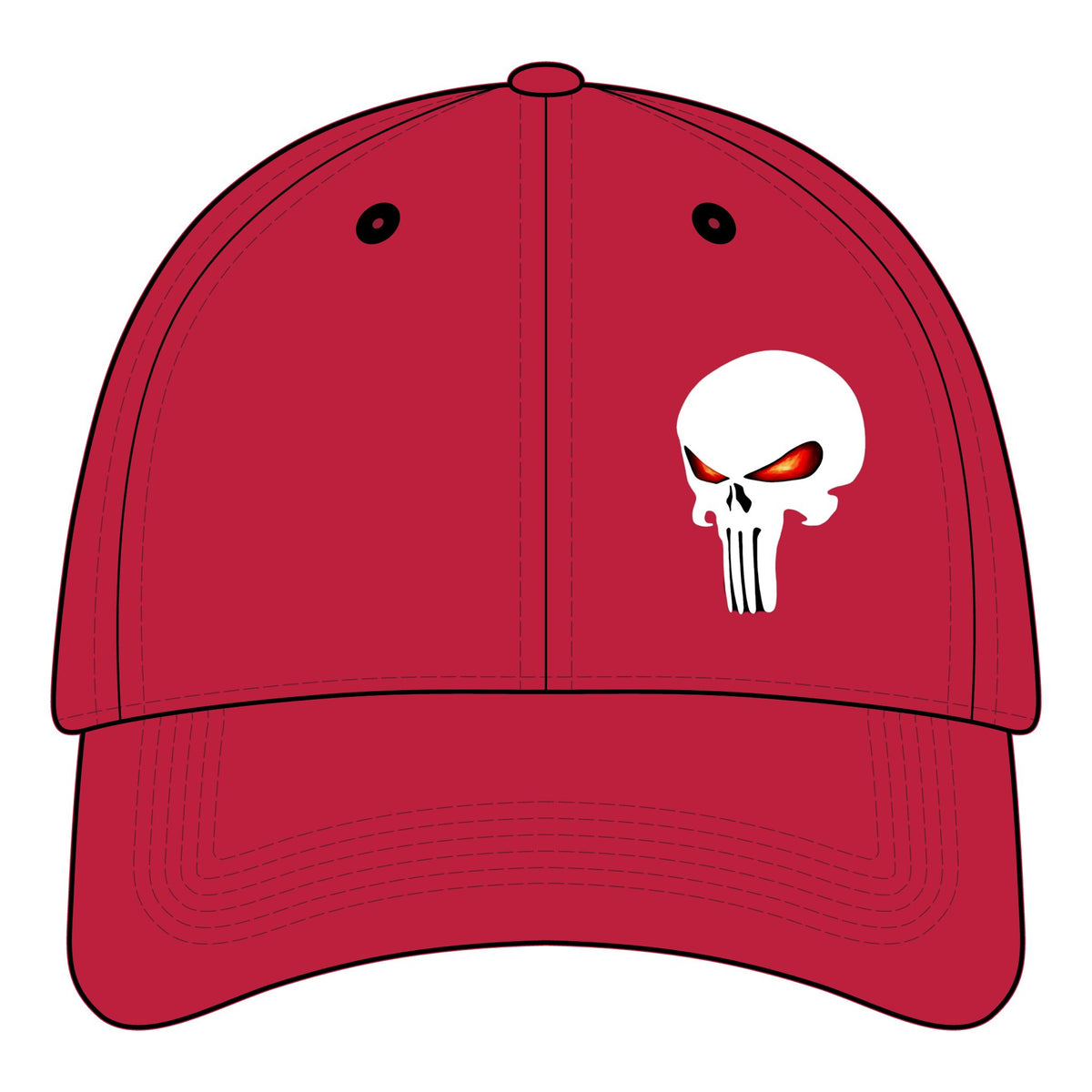 The SCIF Skull "Solid White" Embroidered Strapback