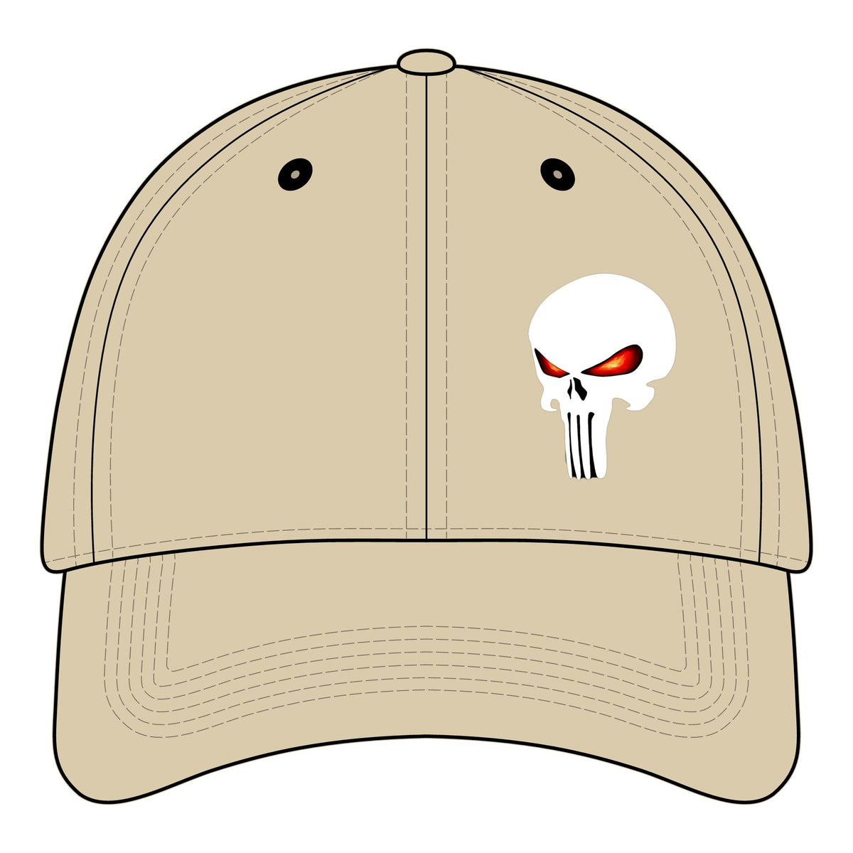 The SCIF Skull "Solid White" Embroidered Strapback