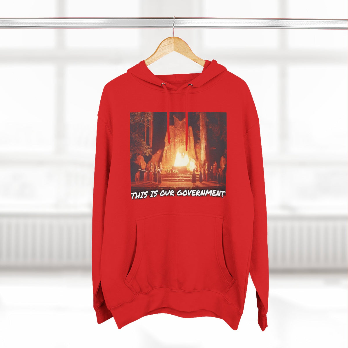 The SCIF Moloch Bohemian Grove "This Is Our Government," Hoodie, Back Quote "Truth Is the Most Effective Weapon..."