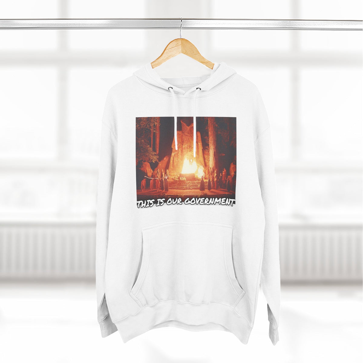 The SCIF Moloch Bohemian Grove "This Is Our Government," Hoodie, Back Quote "Truth Is the Most Effective Weapon..."