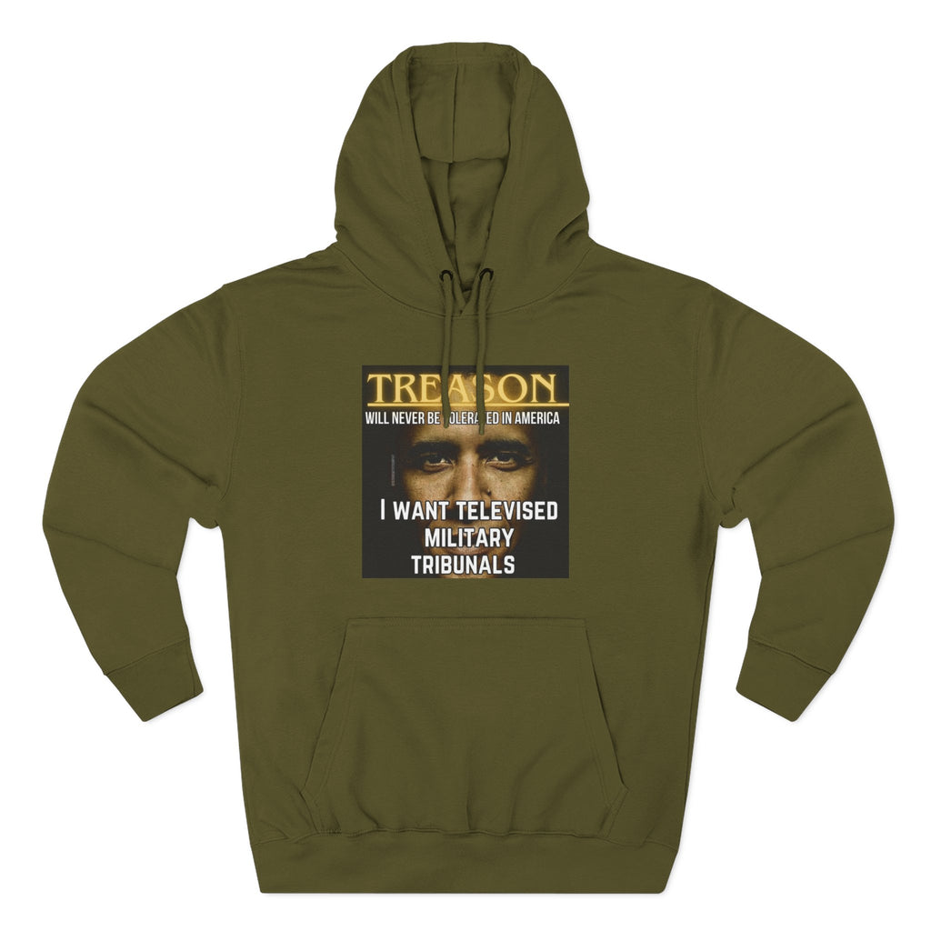 The SCIF "Treason" Televised Military Tribunals Graphic Hoodie