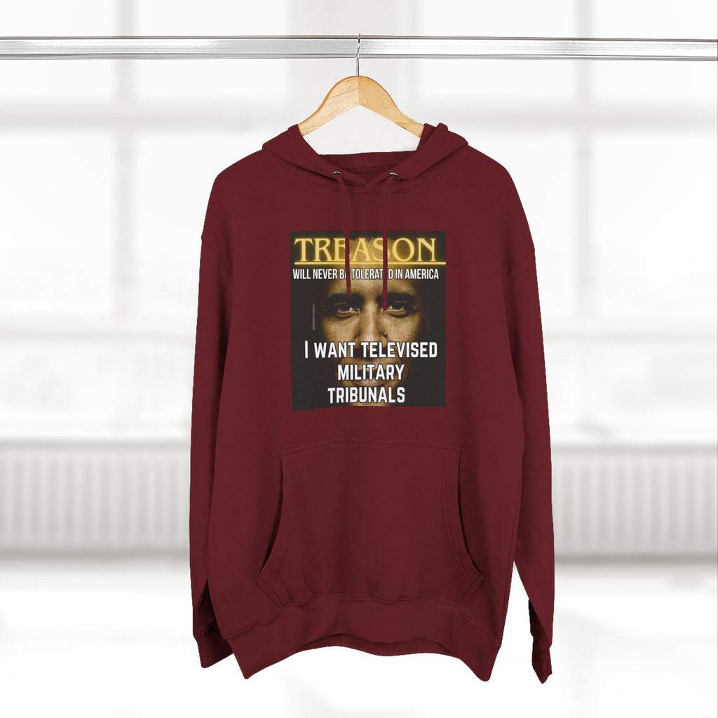 The SCIF "Treason" Televised Military Tribunals Graphic Hoodie