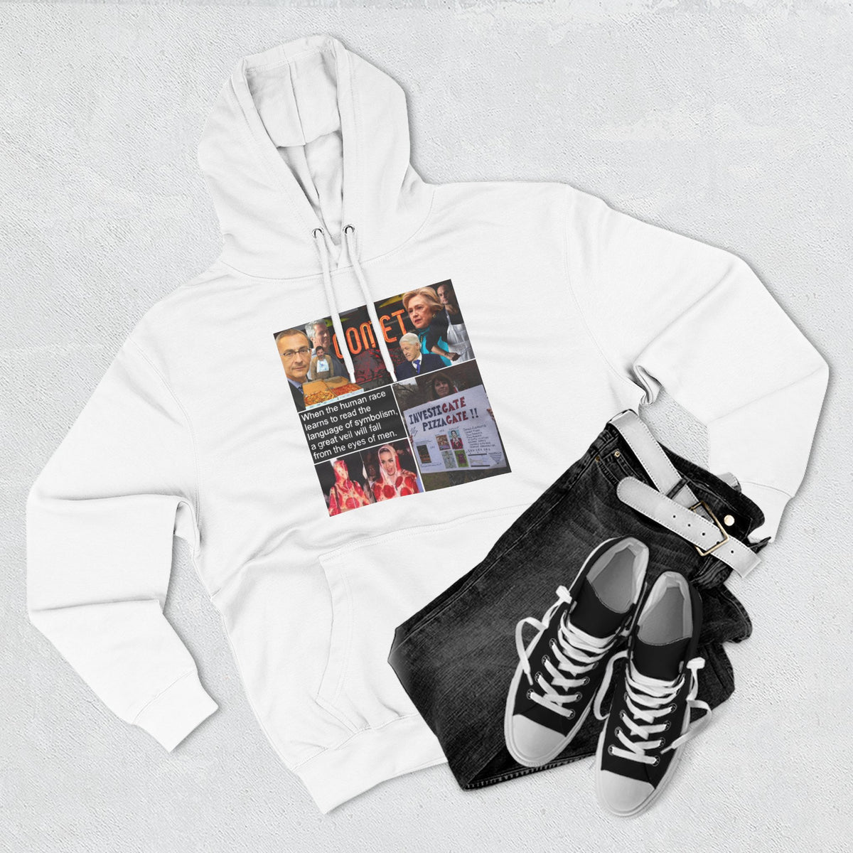 The SCIF "Pizzagate Collage" Fleece hoodie