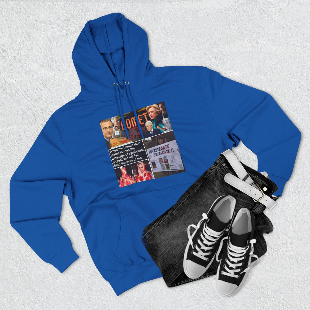 The SCIF "Pizzagate Collage" Fleece hoodie