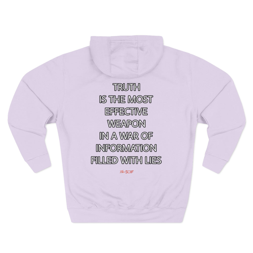 The SCIF "Digital Warrior" Hoodie with "Truth Is The Most Effective Weapon" Back Quote