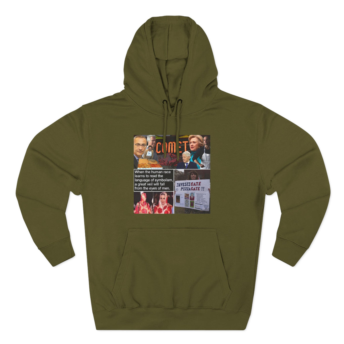 The SCIF "Pizzagate Collage" Fleece hoodie