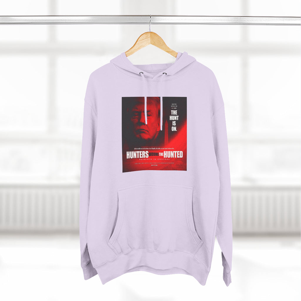 The SCIF "Hunters Become the Hunted Hoodie" – Red Noir Graphic Fleece Pullover