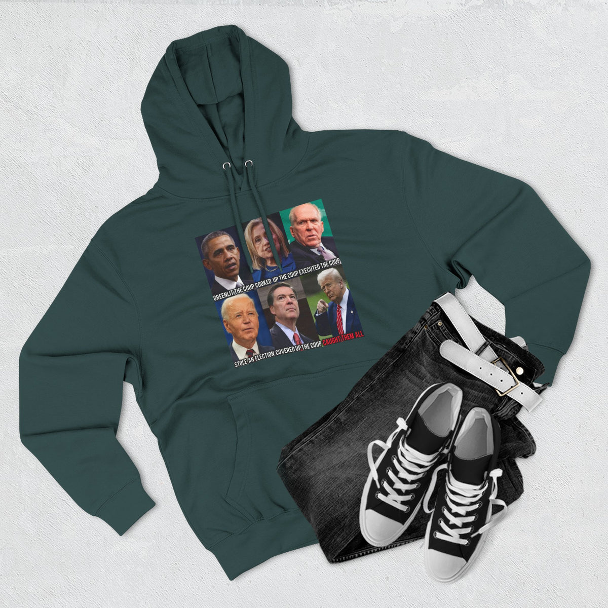 The SCIF Political Figures "Caught Them All" Fleece Hoodie
