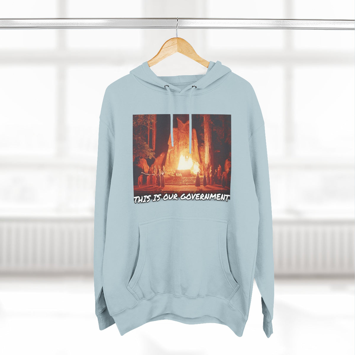 The SCIF Moloch Bohemian Grove "This Is Our Government," Hoodie, Back Quote "Truth Is the Most Effective Weapon..."