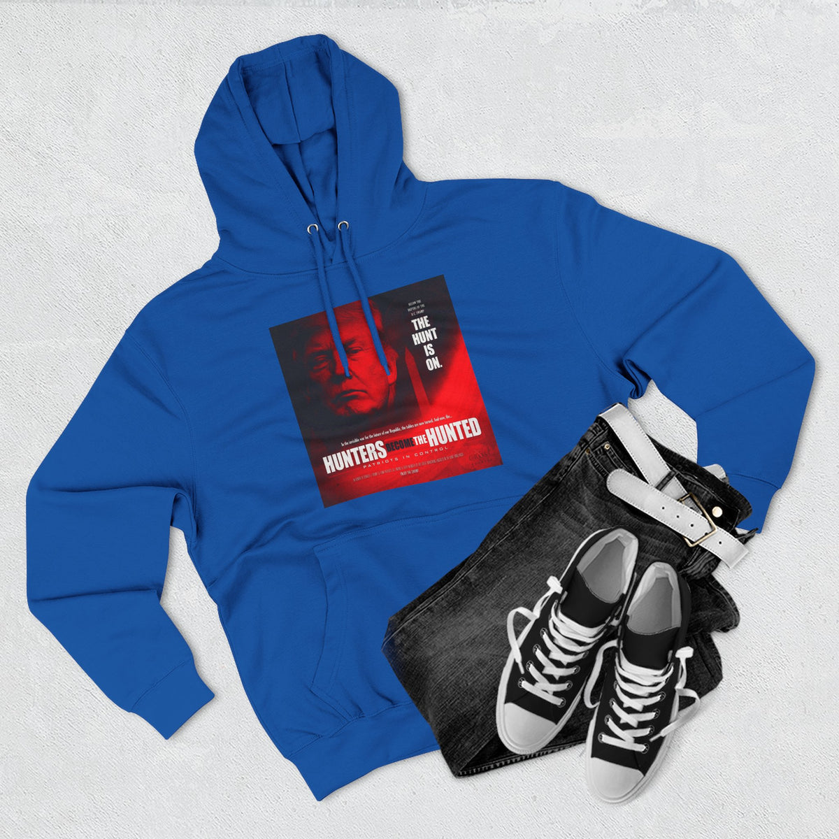 The SCIF "Hunters Become the Hunted Hoodie" – Red Noir Graphic Fleece Pullover