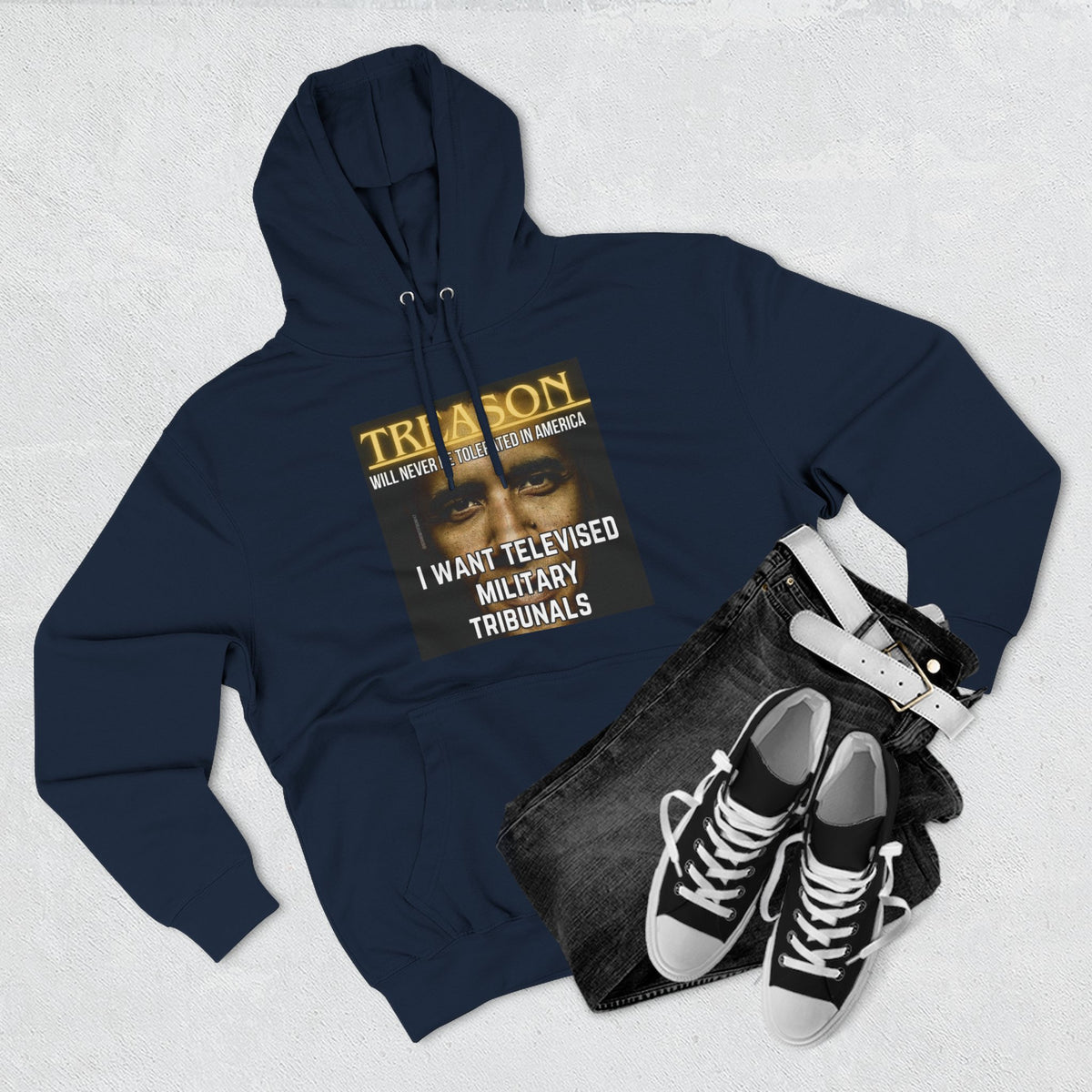 The SCIF "Treason" Televised Military Tribunals Graphic Hoodie