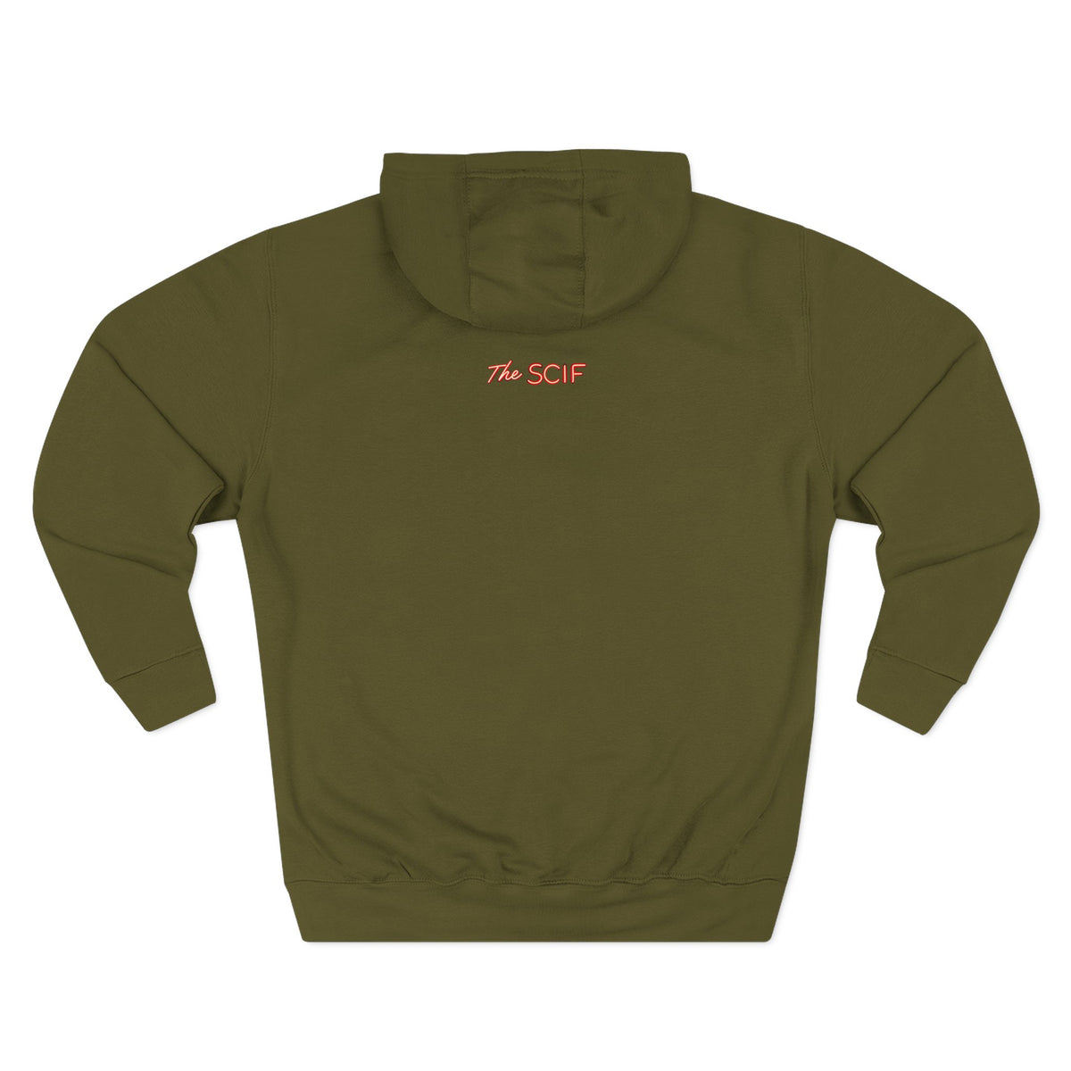 The SCIF "Hunters Become the Hunted Hoodie" – Red Noir Graphic Fleece Pullover