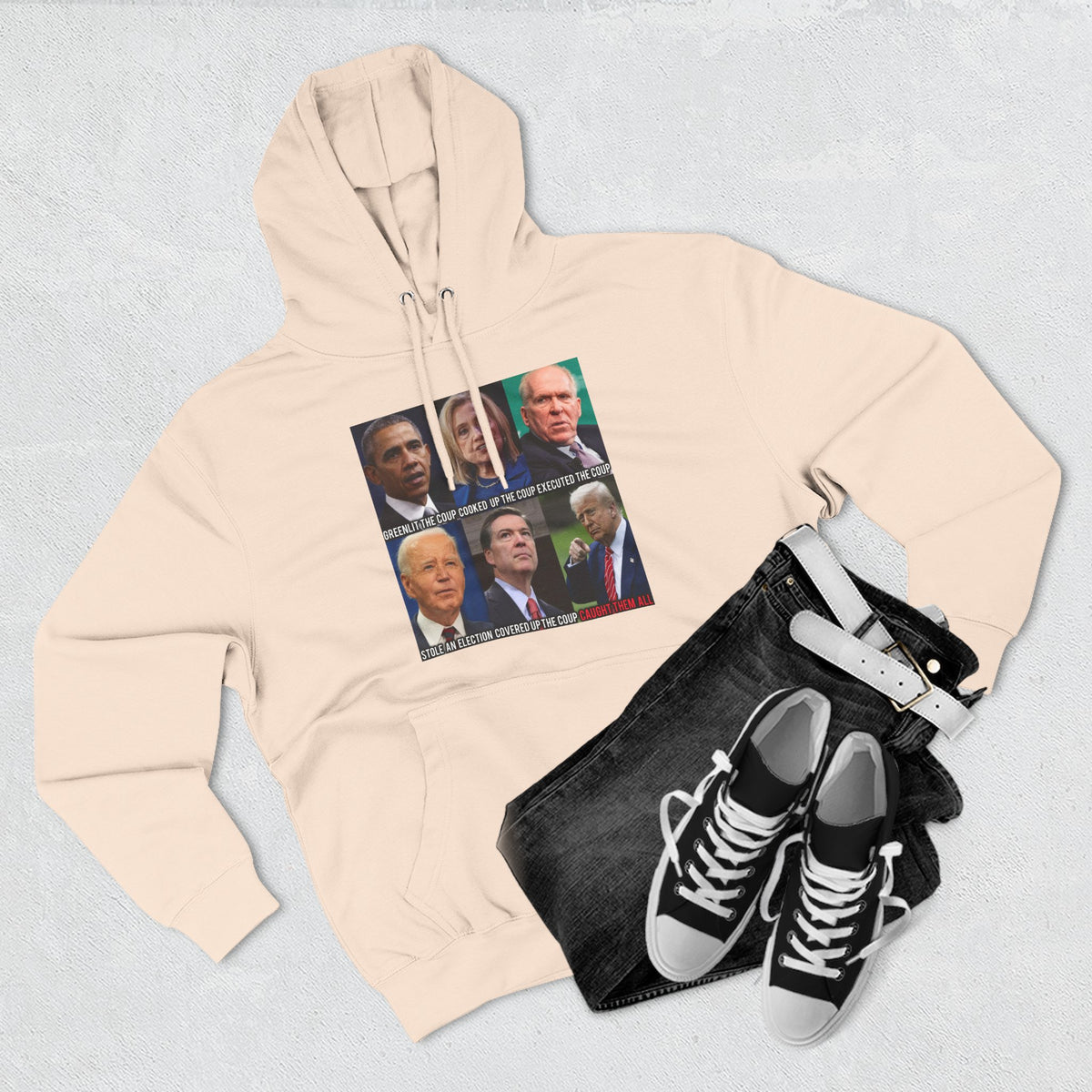 The SCIF Political Figures "Caught Them All" Fleece Hoodie