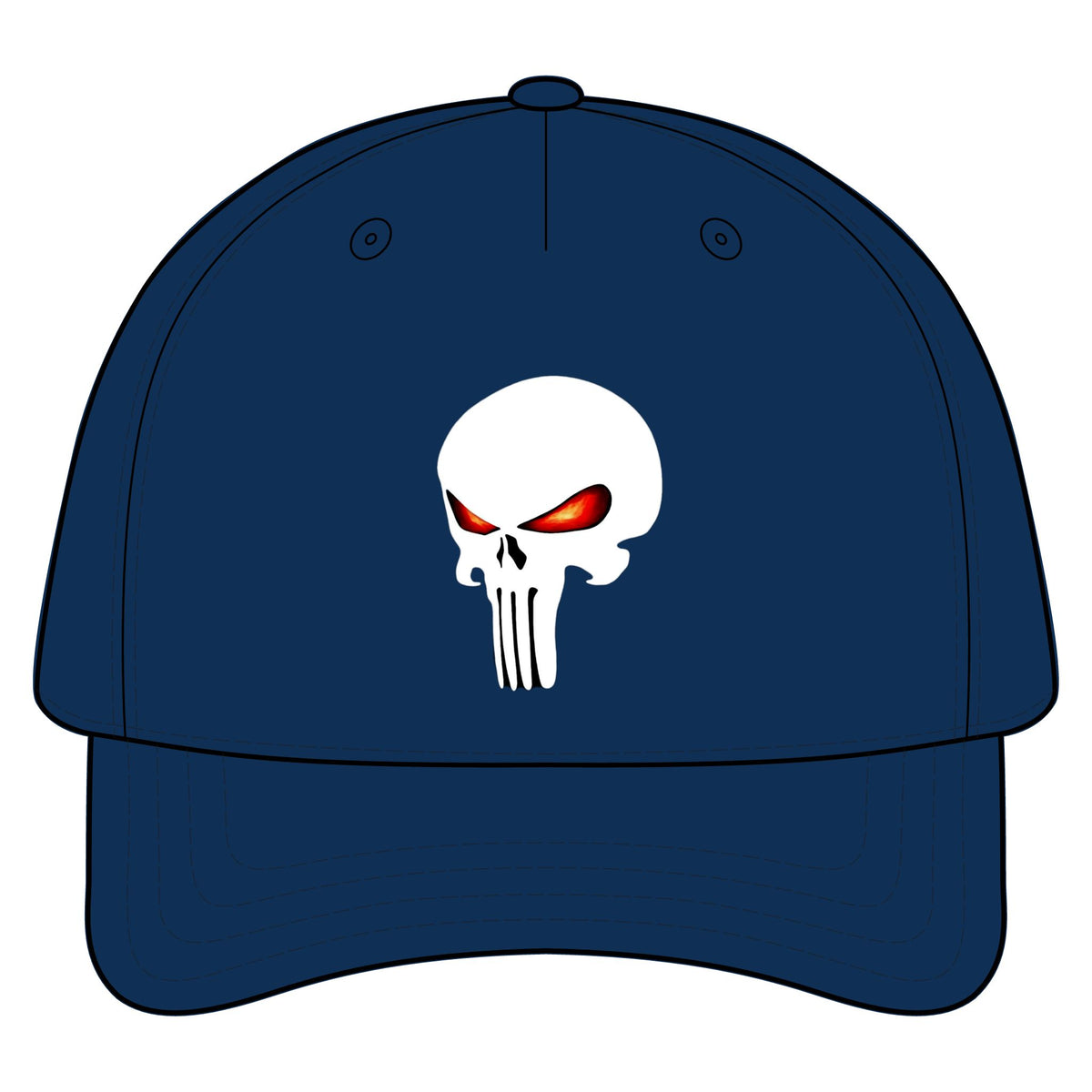 The SCIF Skull "Solid White" Five-Panel Snapback Hat