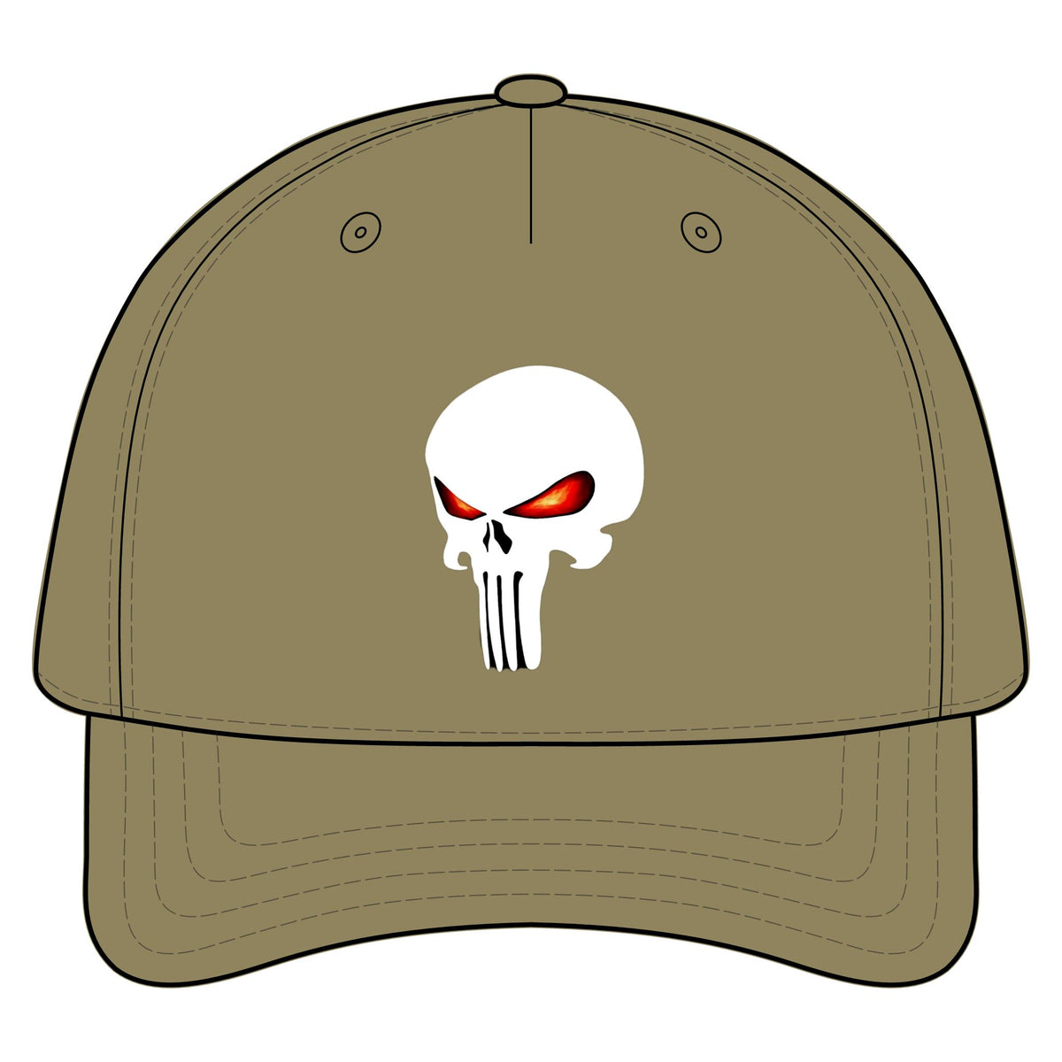 The SCIF Skull "Solid White" Five-Panel Snapback Hat