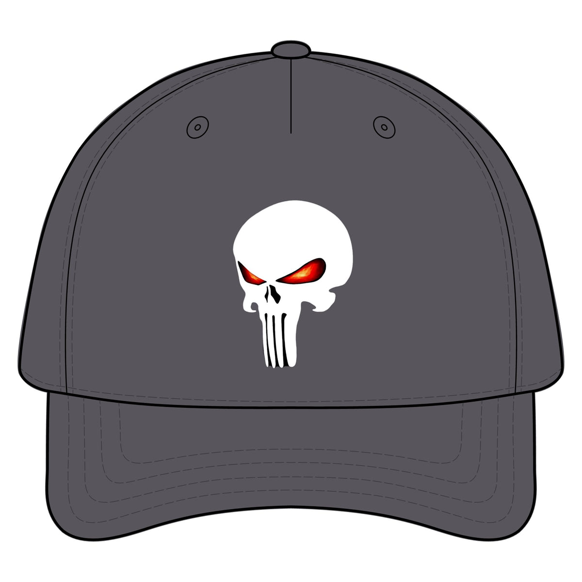 The SCIF Skull "Solid White" Five-Panel Snapback Hat