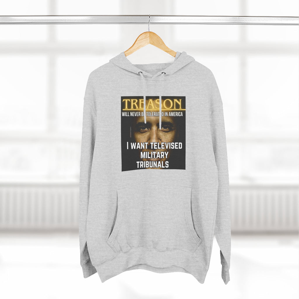 The SCIF "Treason" Televised Military Tribunals Graphic Hoodie