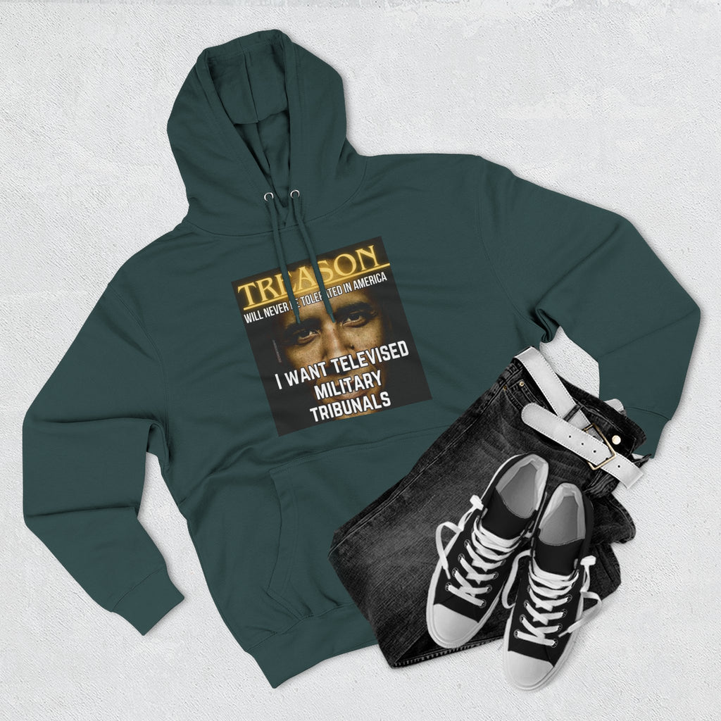 The SCIF "Treason" Televised Military Tribunals Graphic Hoodie