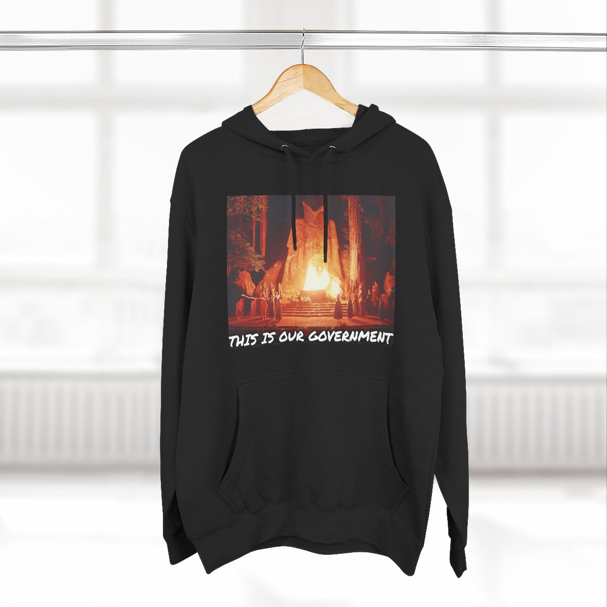 The SCIF Moloch Bohemian Grove "This Is Our Government," Hoodie, Back Quote "Truth Is the Most Effective Weapon..."