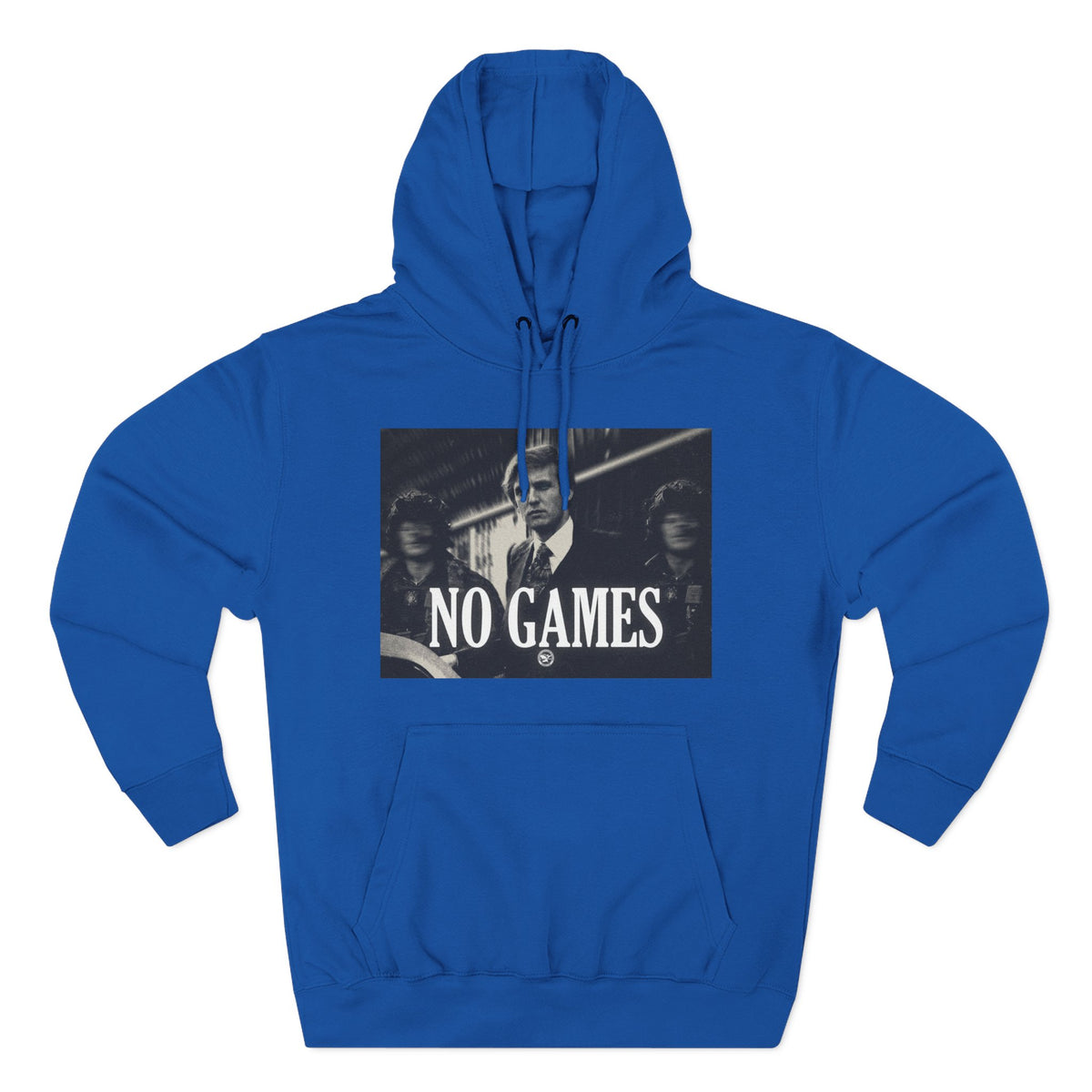 The SCIF "No Games" Hoodie – Vintage Noir Graphic Fleece Pullover
