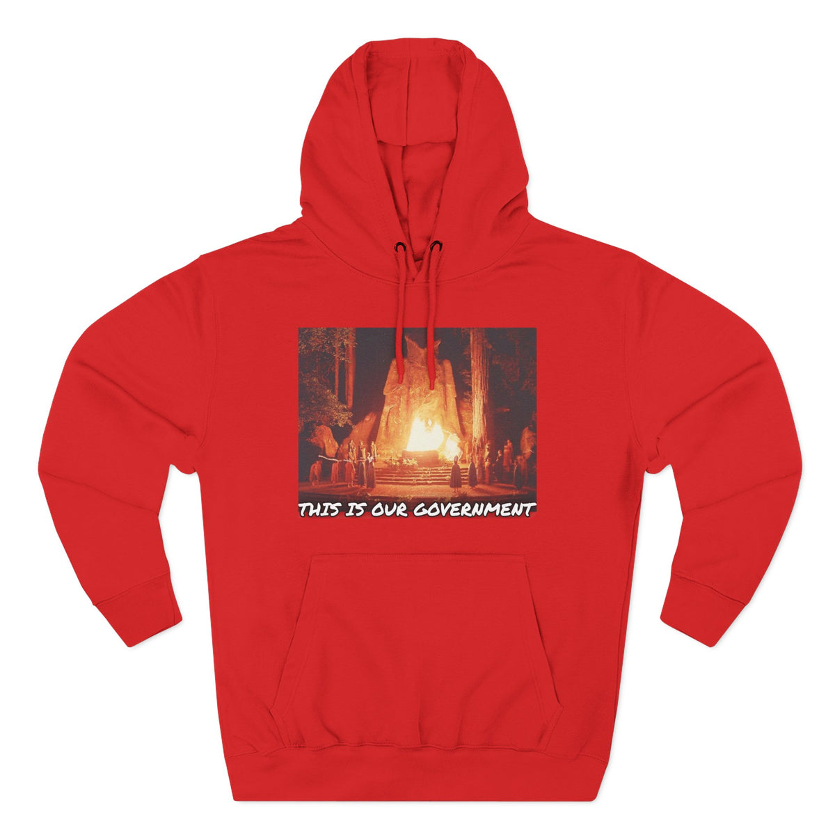 The SCIF Moloch Bohemian Grove "This Is Our Government," Hoodie, Back Quote "Truth Is the Most Effective Weapon..."