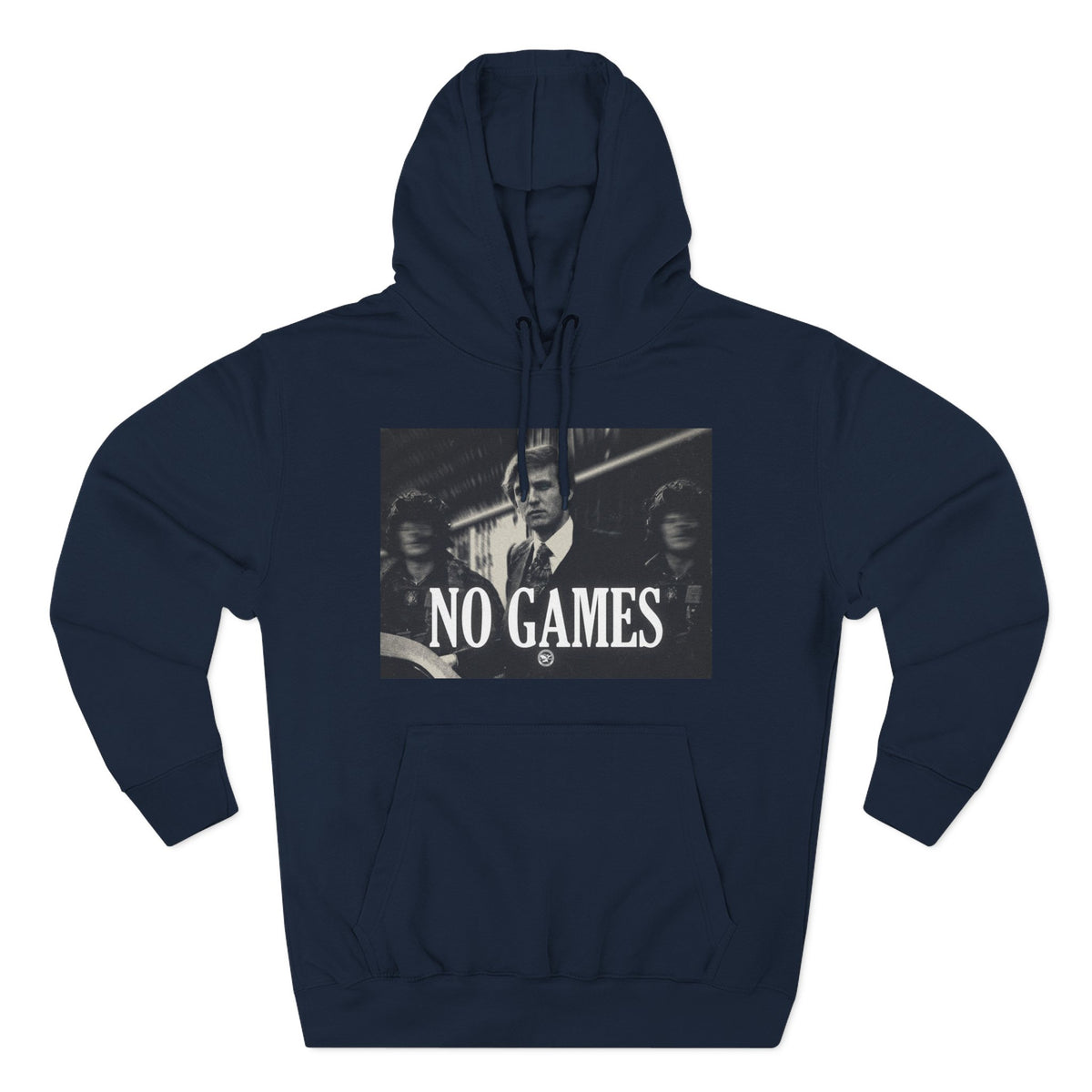 The SCIF "No Games" Hoodie – Vintage Noir Graphic Fleece Pullover