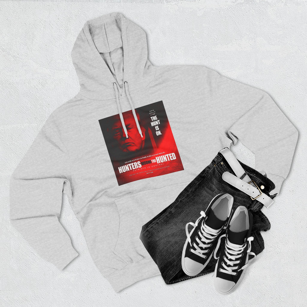 The SCIF "Hunters Become the Hunted Hoodie" – Red Noir Graphic Fleece Pullover