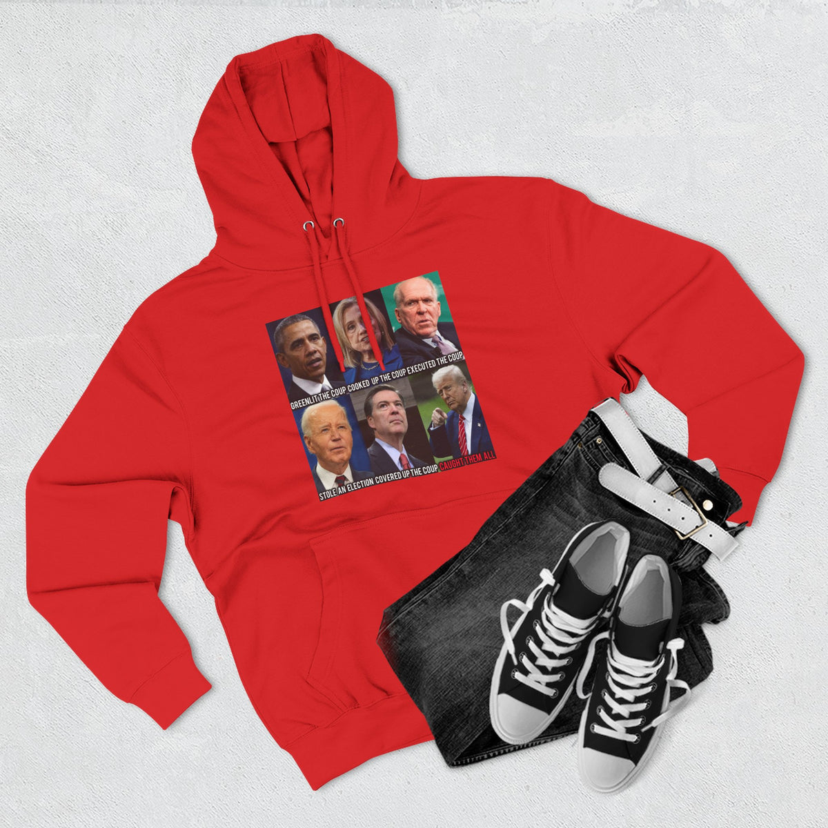 The SCIF Political Figures "Caught Them All" Fleece Hoodie