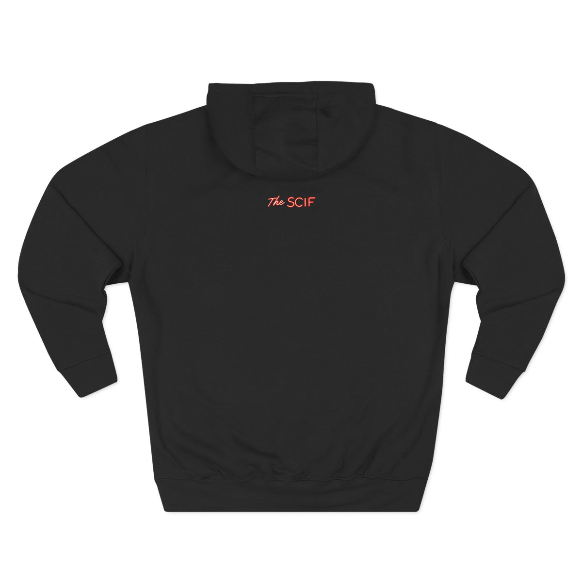 The SCIF Skull Hoodie with Red Glowing Eyes