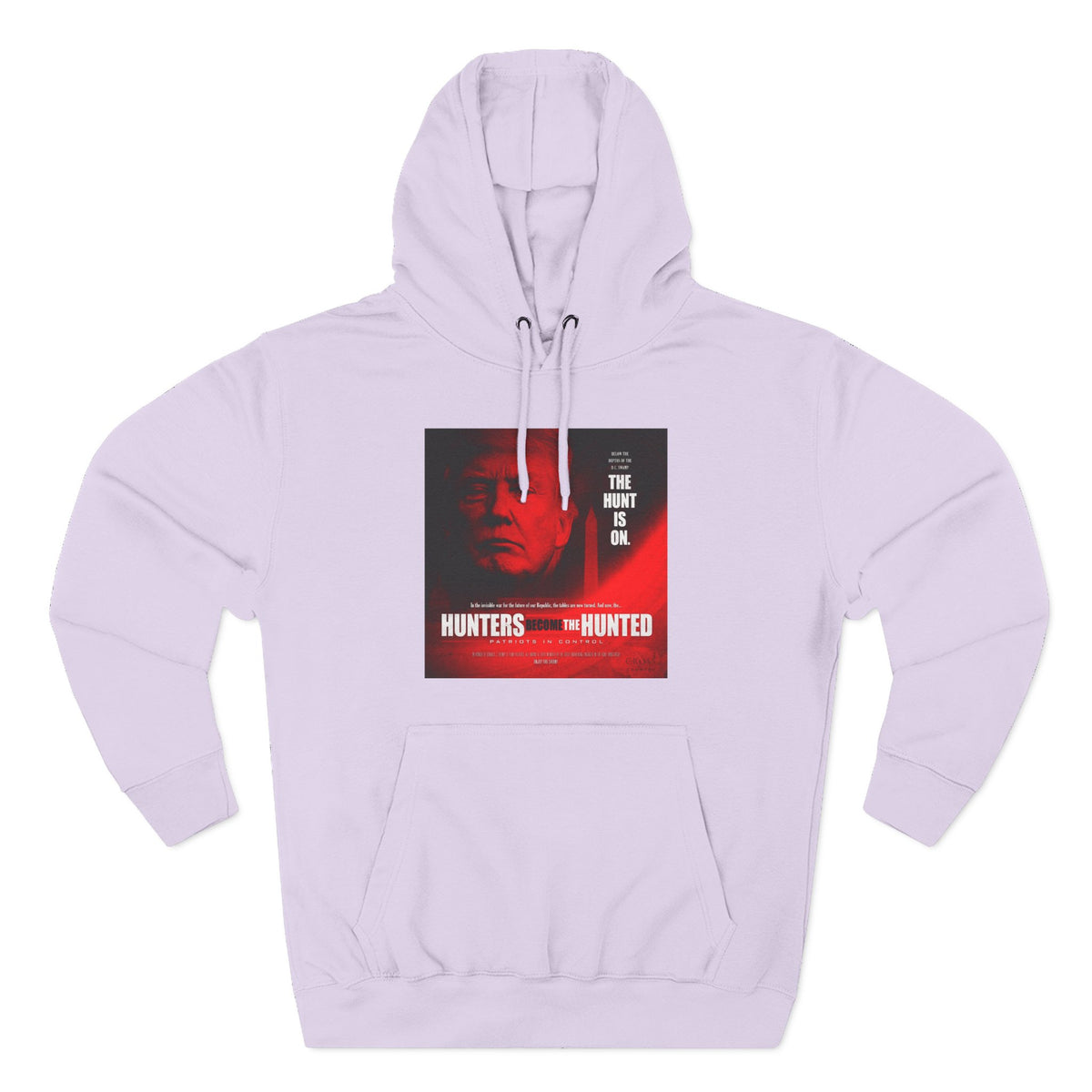 The SCIF "Hunters Become the Hunted Hoodie" – Red Noir Graphic Fleece Pullover
