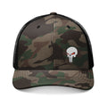 Camouflage Trucker Hat with The SCIF Skull "Solid White" Embroidery