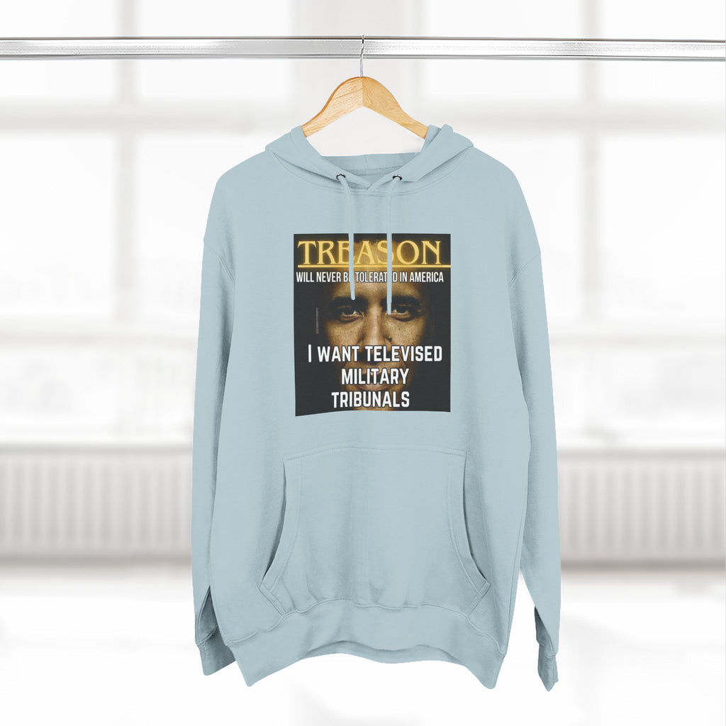 The SCIF "Treason" Televised Military Tribunals Graphic Hoodie