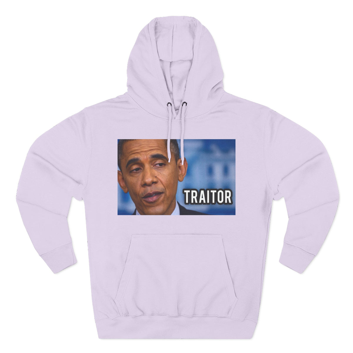 The SCIF "Presidential Traitor Meme" Fleece Hoodie, Back "Money On Pallets Meme."