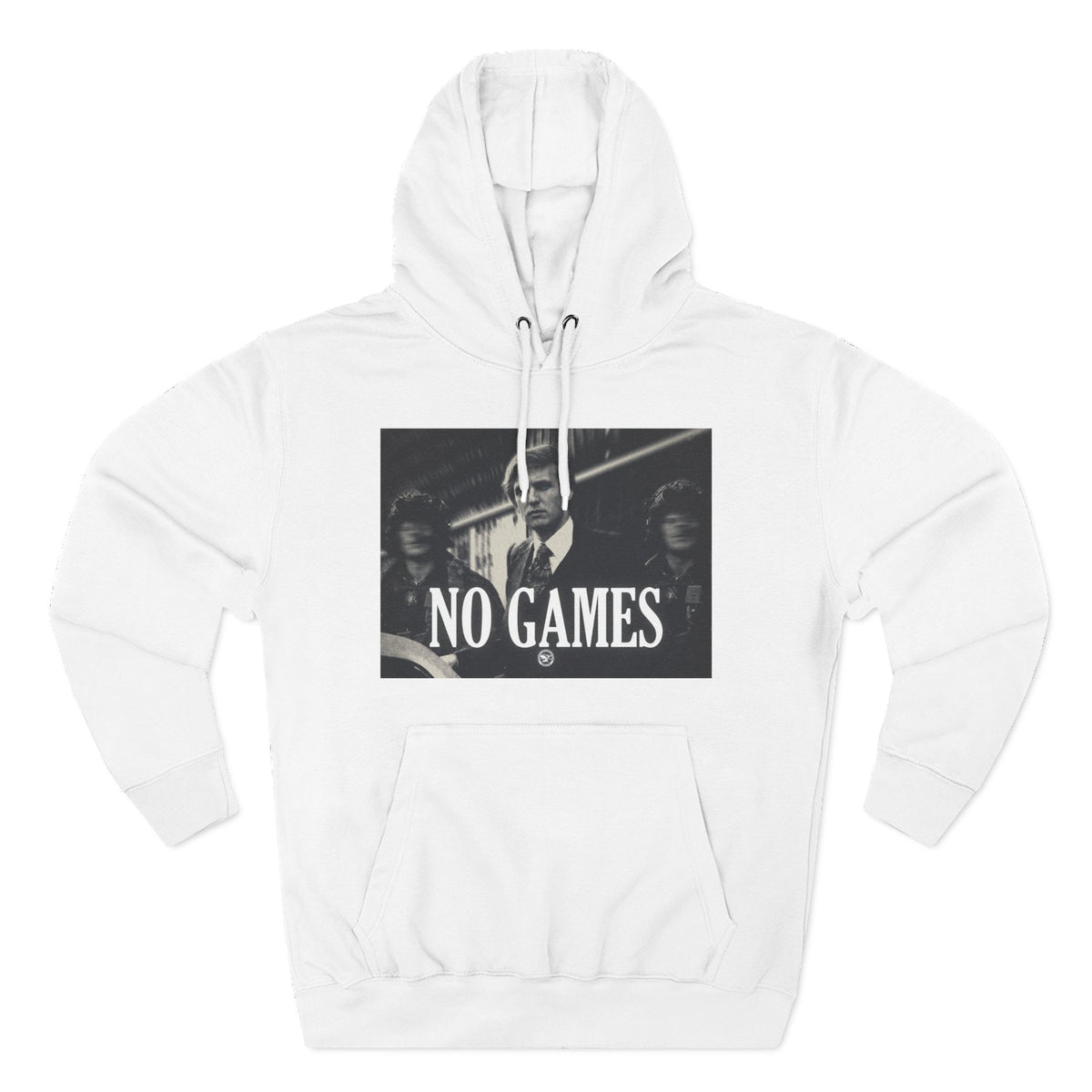 The SCIF "No Games" Hoodie – Vintage Noir Graphic Fleece Pullover