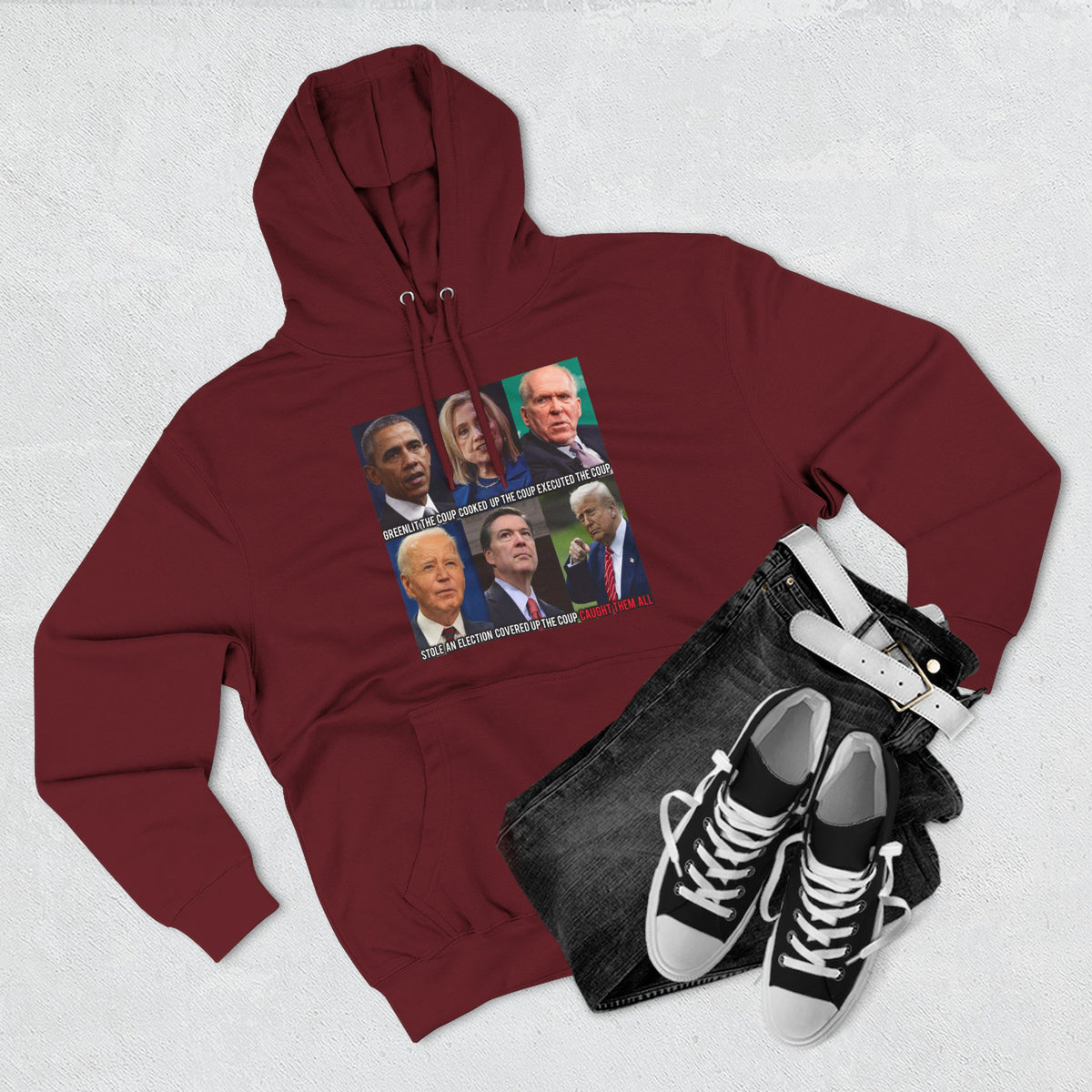The SCIF Political Figures "Caught Them All" Fleece Hoodie