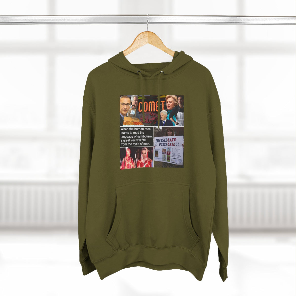 The SCIF "Pizzagate Collage" Fleece hoodie