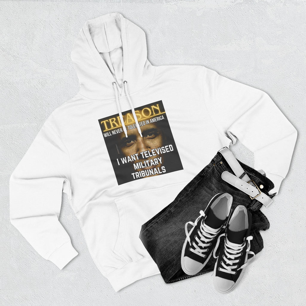 The SCIF "Treason" Televised Military Tribunals Graphic Hoodie