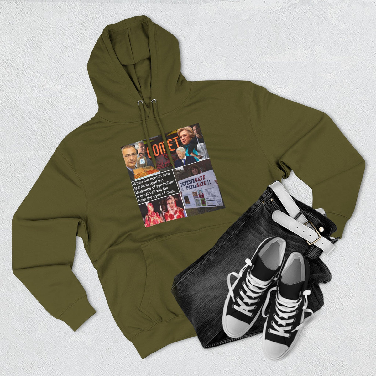 The SCIF "Pizzagate Collage" Fleece hoodie