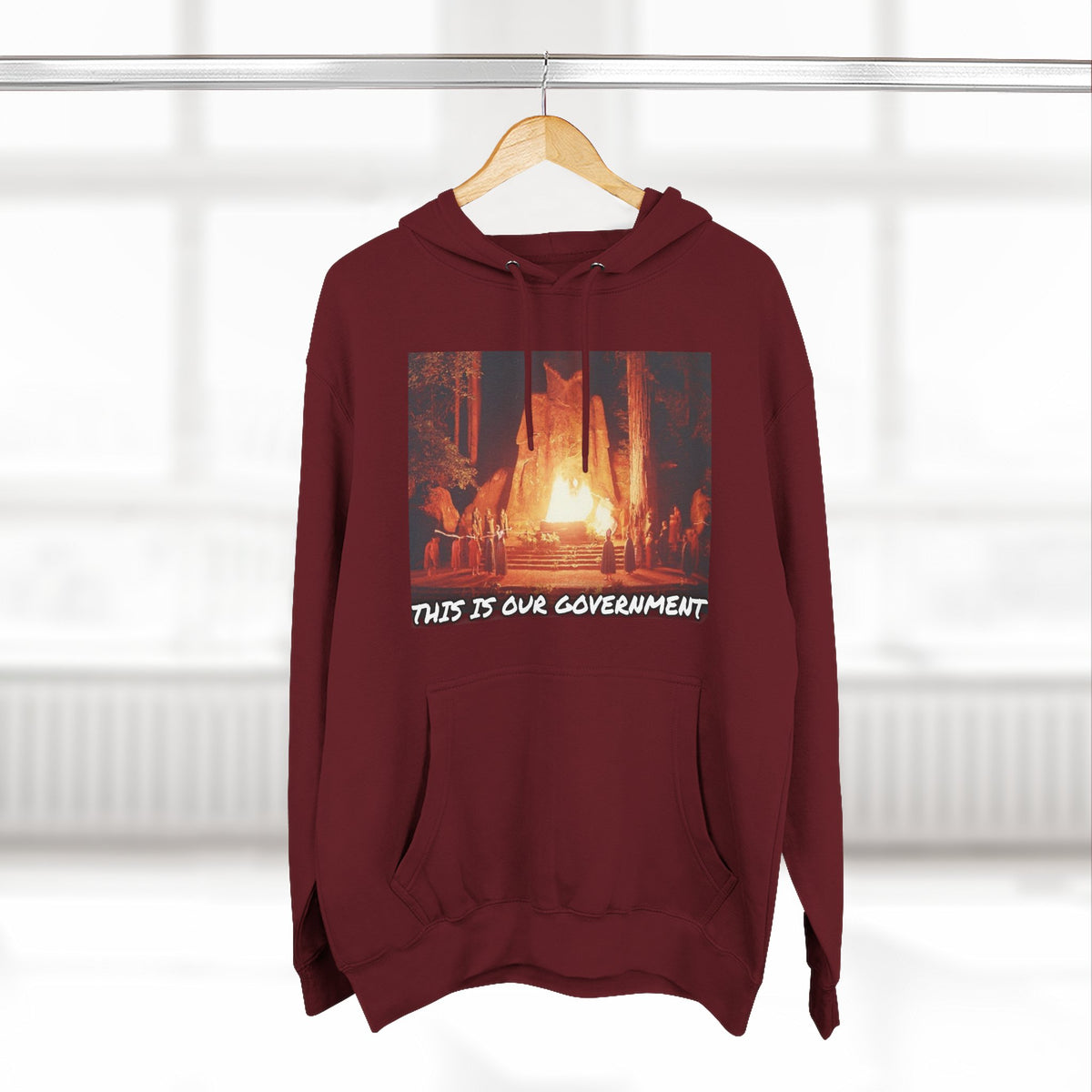 The SCIF Moloch Bohemian Grove "This Is Our Government," Hoodie, Back Quote "Truth Is the Most Effective Weapon..."
