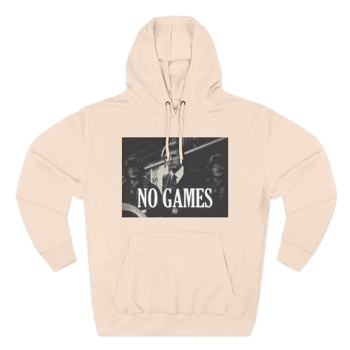 The SCIF "No Games" Hoodie – Vintage Noir Graphic Fleece Pullover