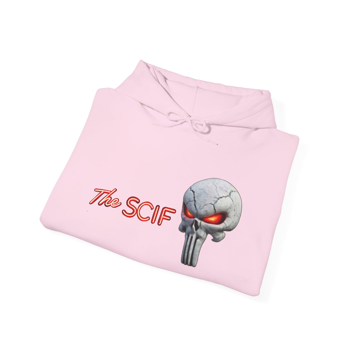 The SCIF Skull logo Graphic Hoodie, Right Sleeve "President Eyes" Graphic, Left Sleeve "Digital Warrior" Quote Graphic.