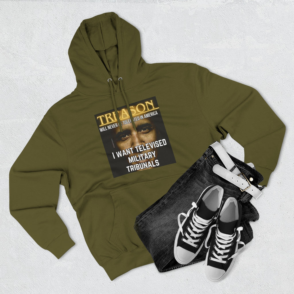 The SCIF "Treason" Televised Military Tribunals Graphic Hoodie