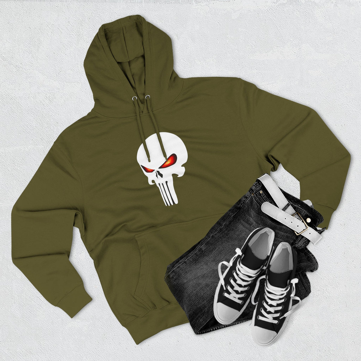 The SCIF Skull "Solid White," Back Quote "Truth Is the Most Effective Weapon," Hoodie