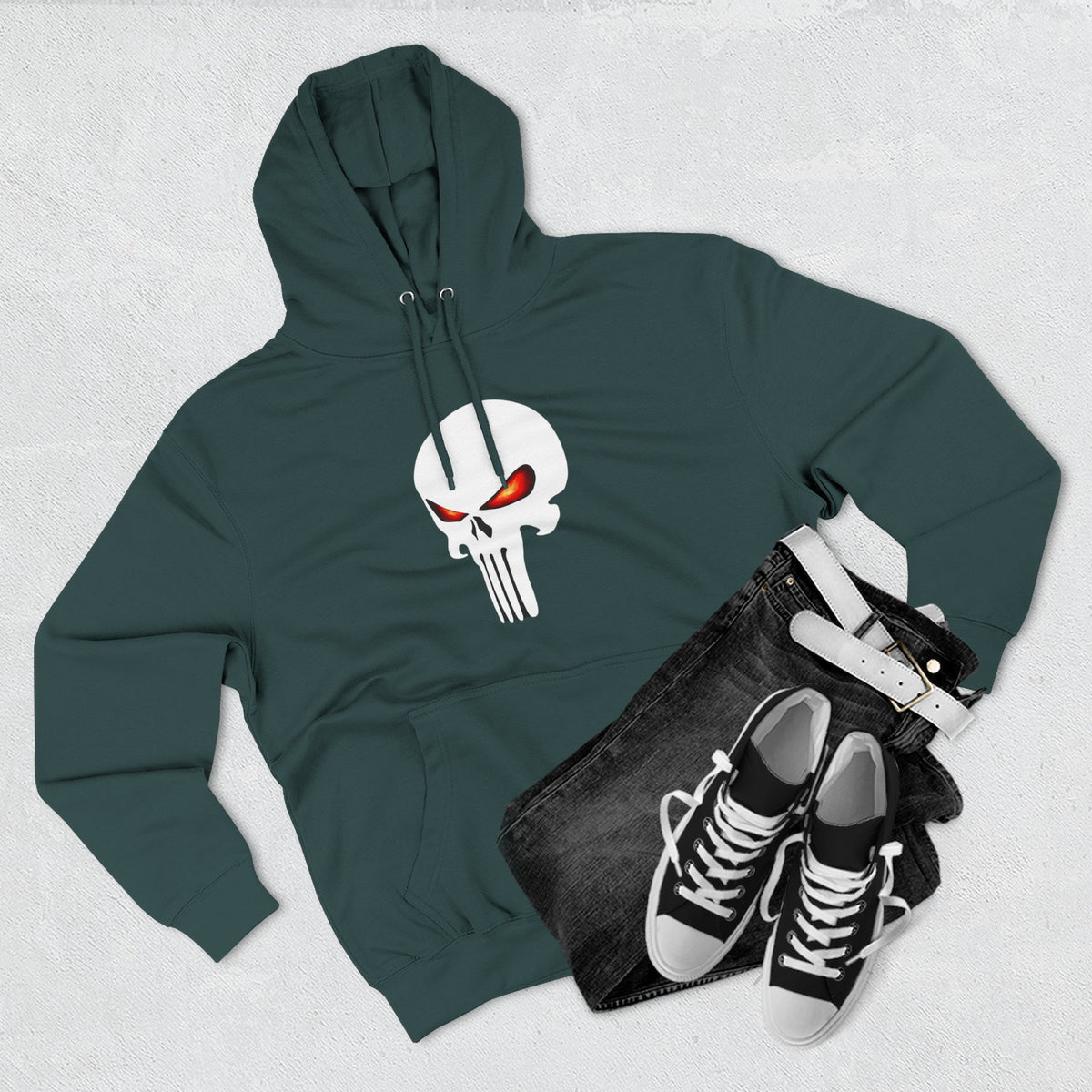The SCIF Skull "Solid White," Back Quote "Truth Is the Most Effective Weapon," Hoodie