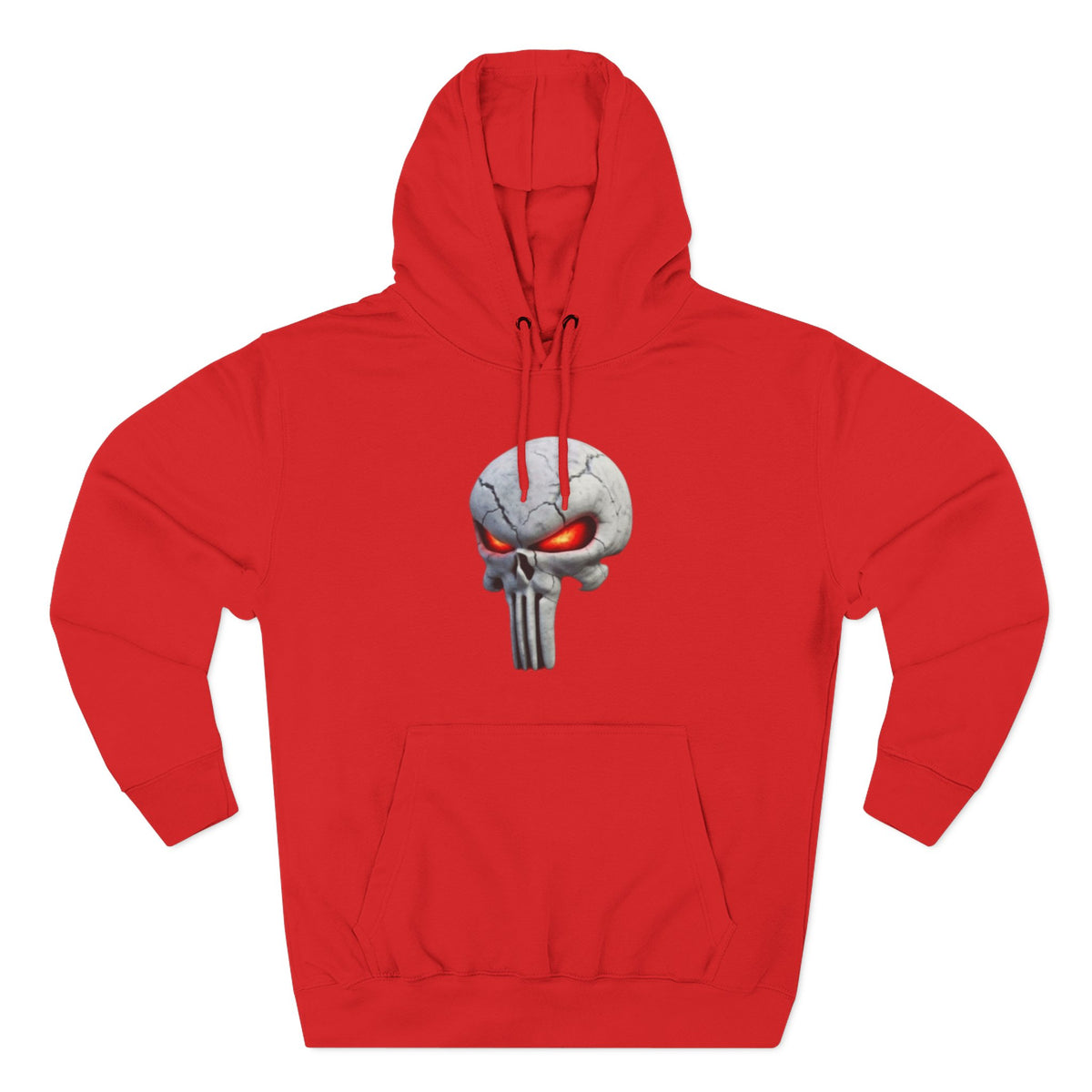 The SCIF Skull Hoodie with Red Glowing Eyes